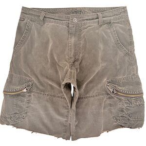 KÜHL Gray Cargo Pockets Patina Dye Shorts Cotton Men's 32 Hiking Outdoor Utility